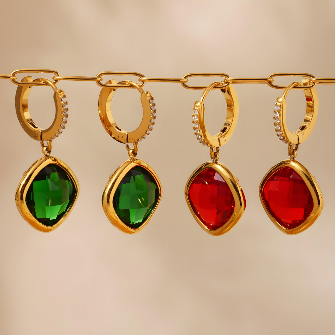 Margot Czech Glass Drop Hoops