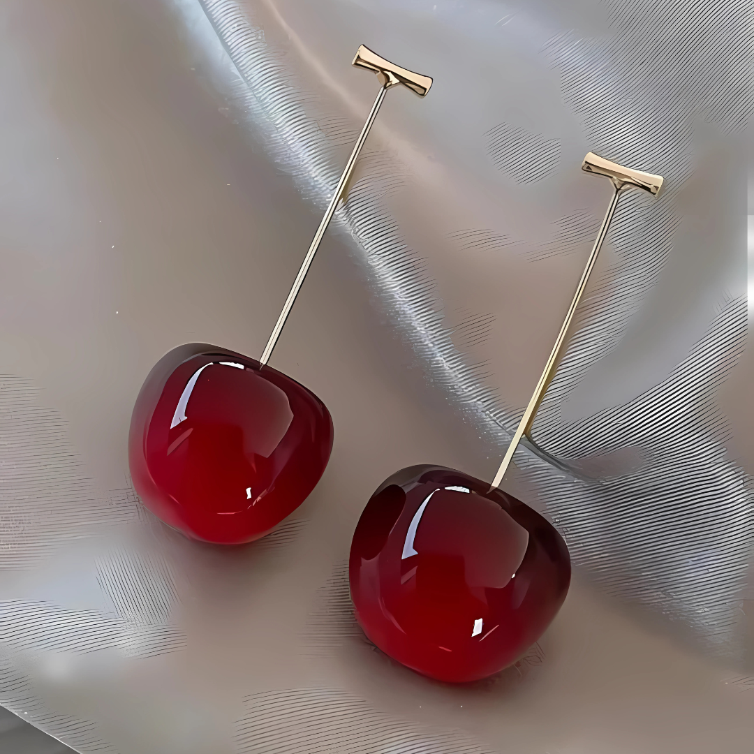 Sweet Cherry Drop Earrings