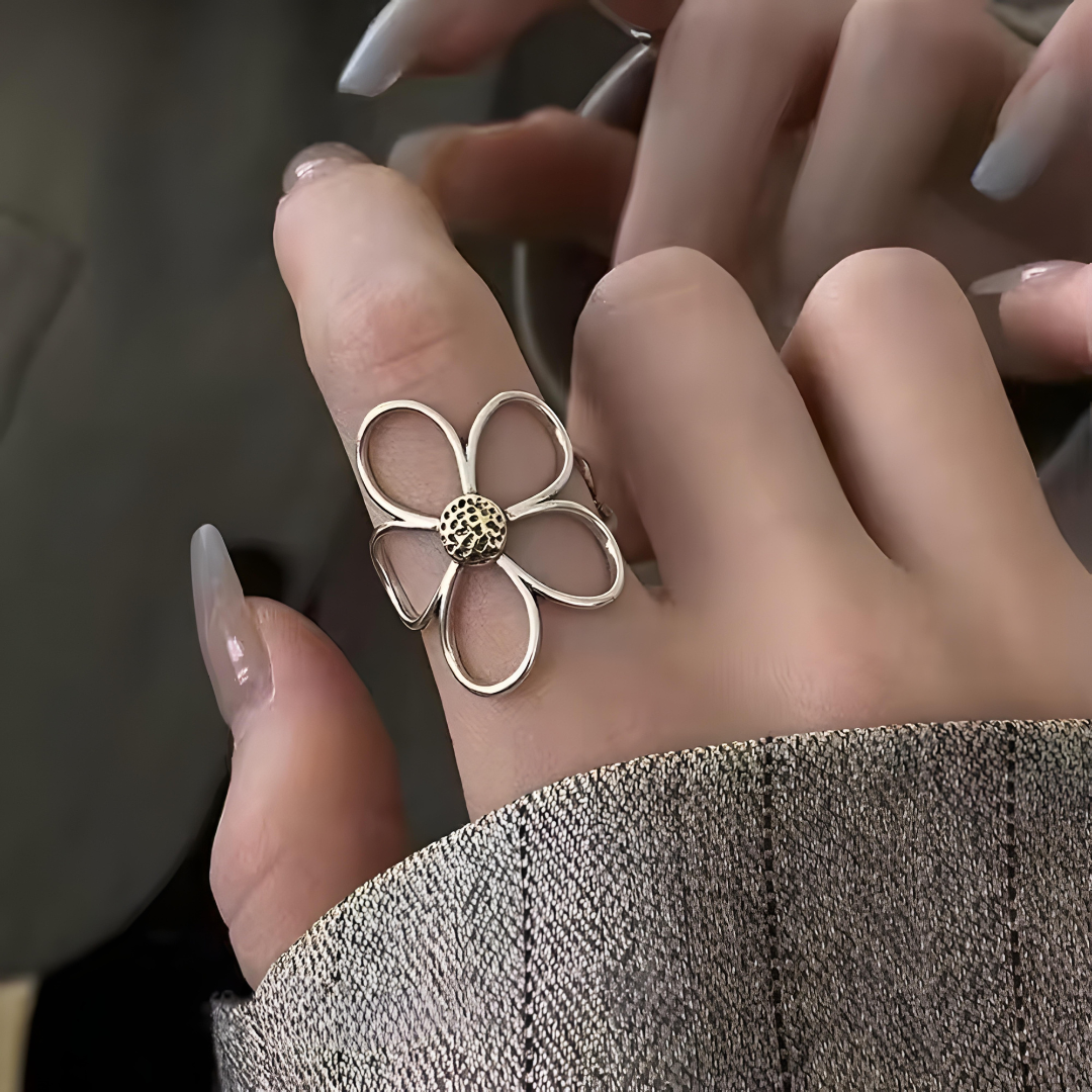Camila Sterling Silver Petal Ring