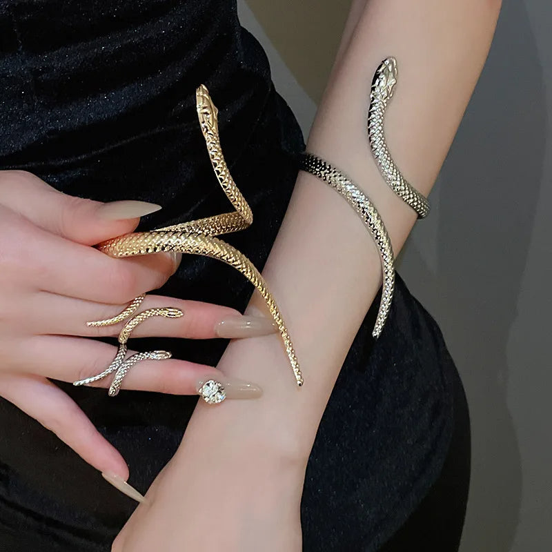 Serena Serpent Bracelet & Ring Set
