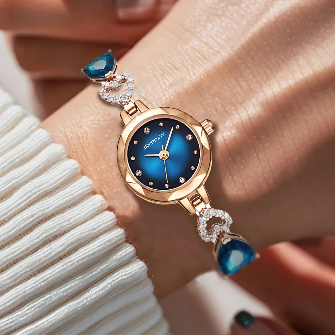 Shimmering Heart Rose Gold Watch