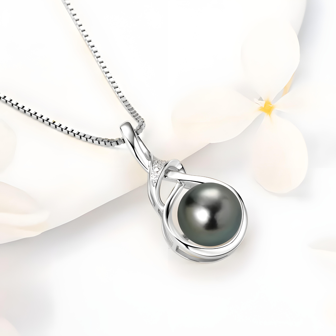 Genuine Tahitian Black Pearl Necklace