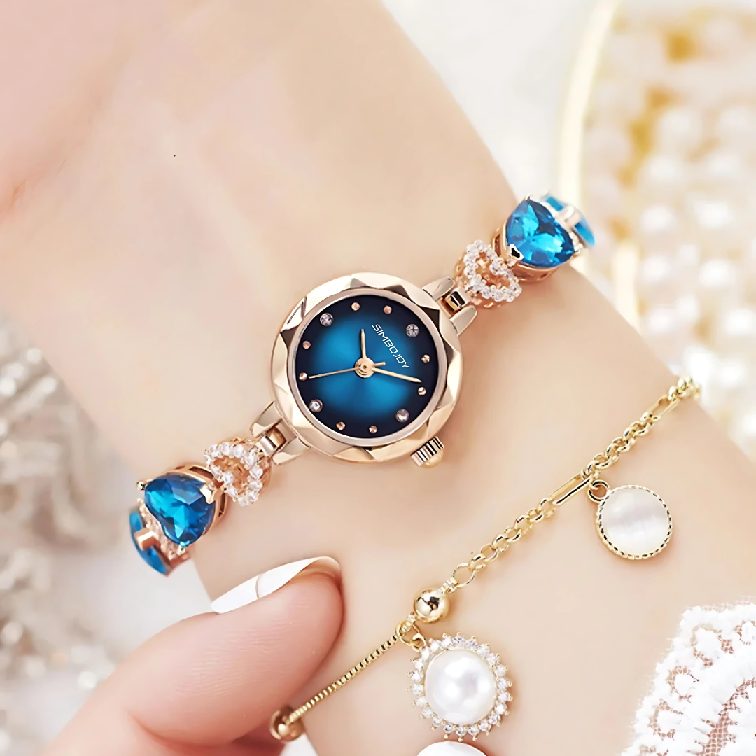 Shimmering Heart Rose Gold Watch