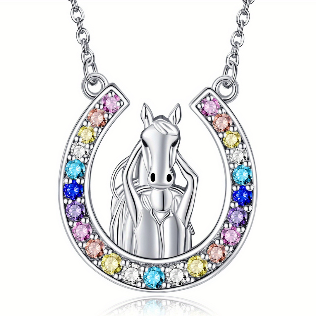 Heartland Bond Rainbow Horseshoe Necklace