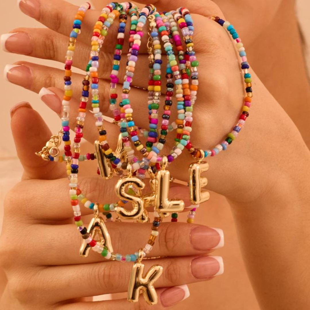 Sophia Rainbow Initial Necklace
