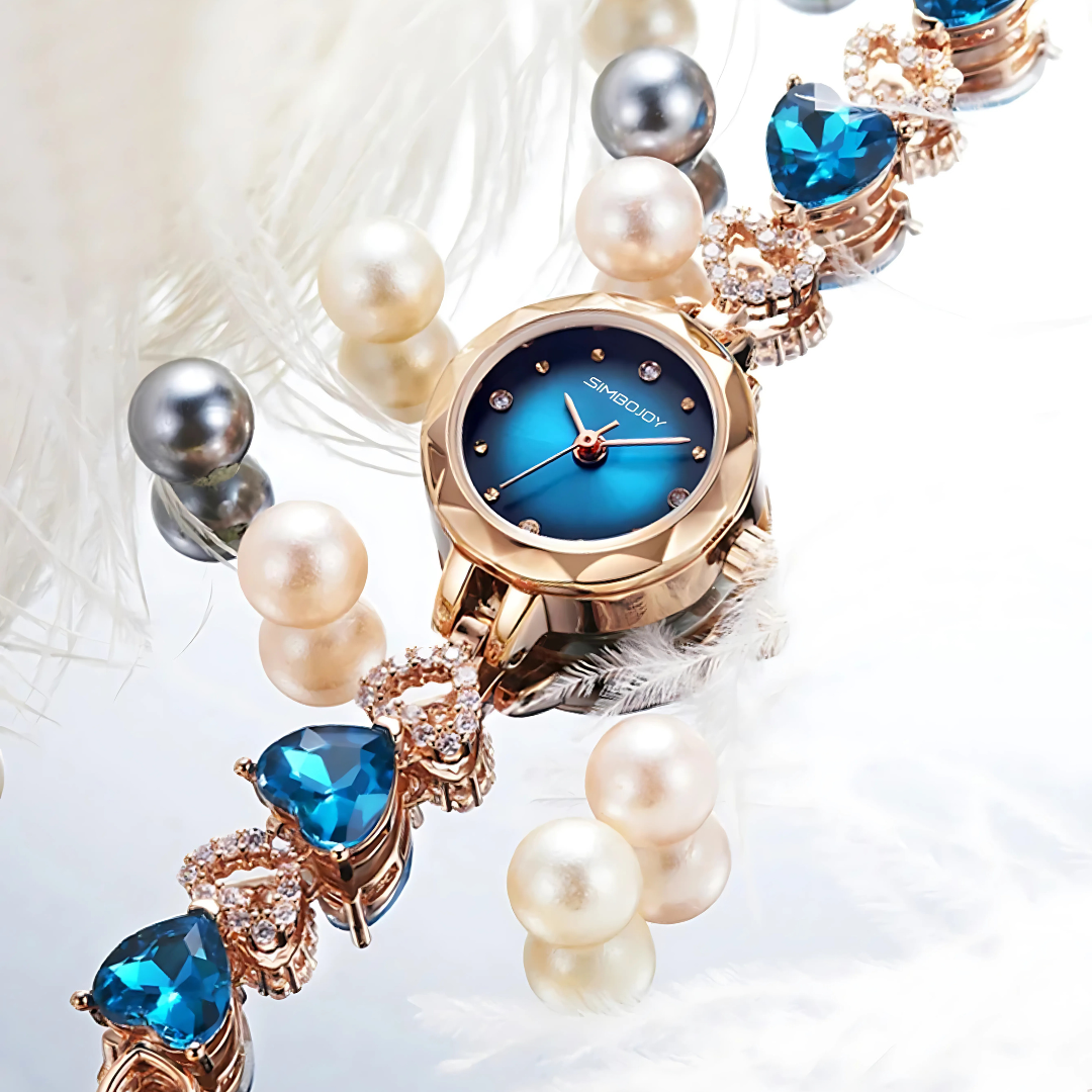 Shimmering Heart Rose Gold Watch
