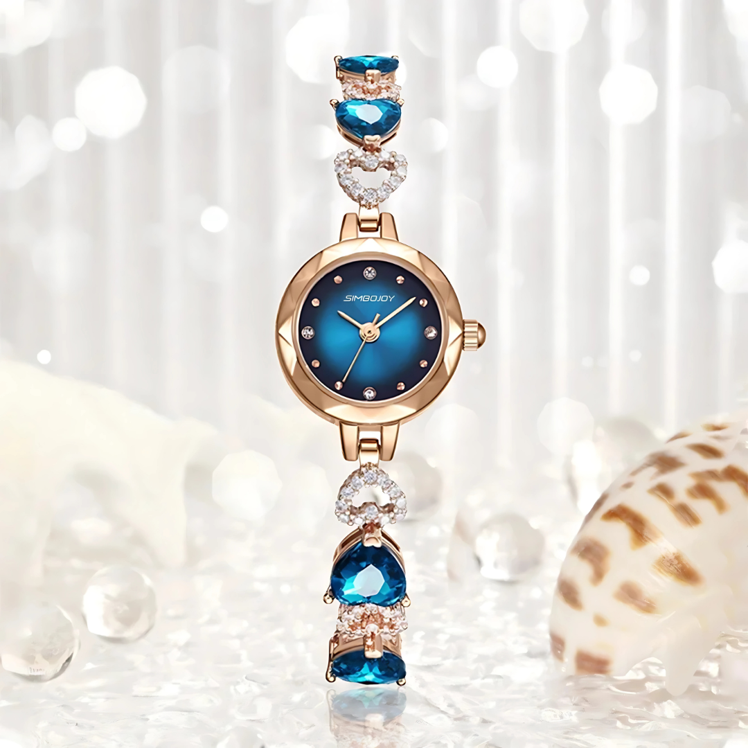 Shimmering Heart Rose Gold Watch