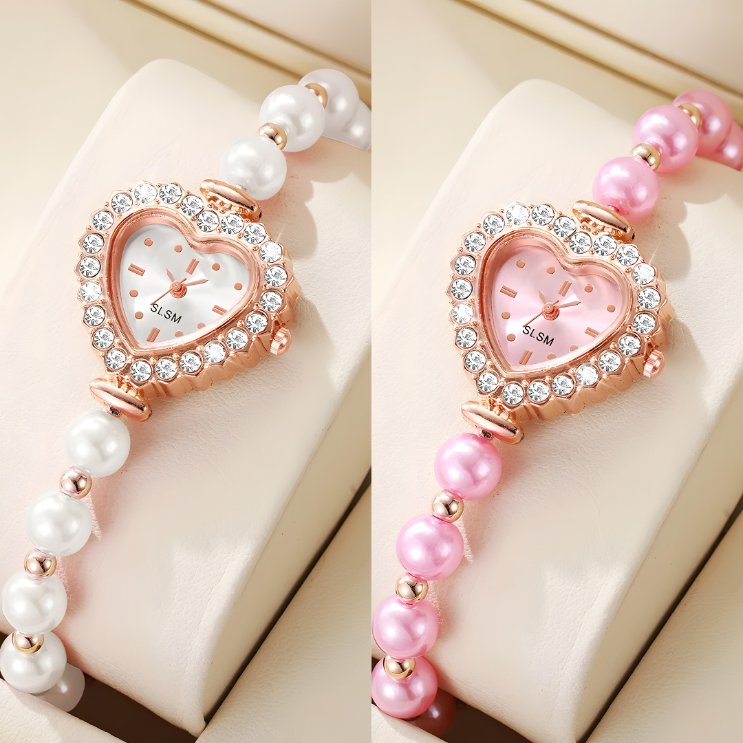 Sweetheart Moments Pearl & Crystal Watch