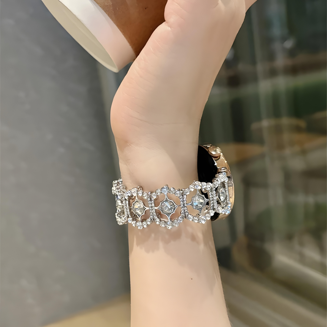 Crystal Rosette Galaxy Watch Band