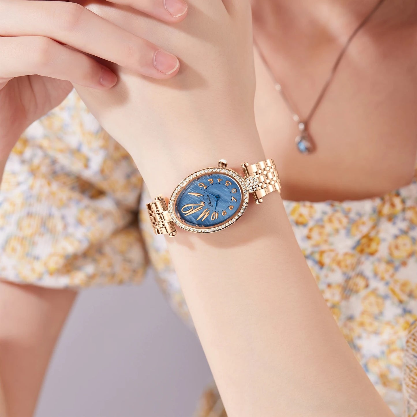 Valentina Rose Gold Script Watch