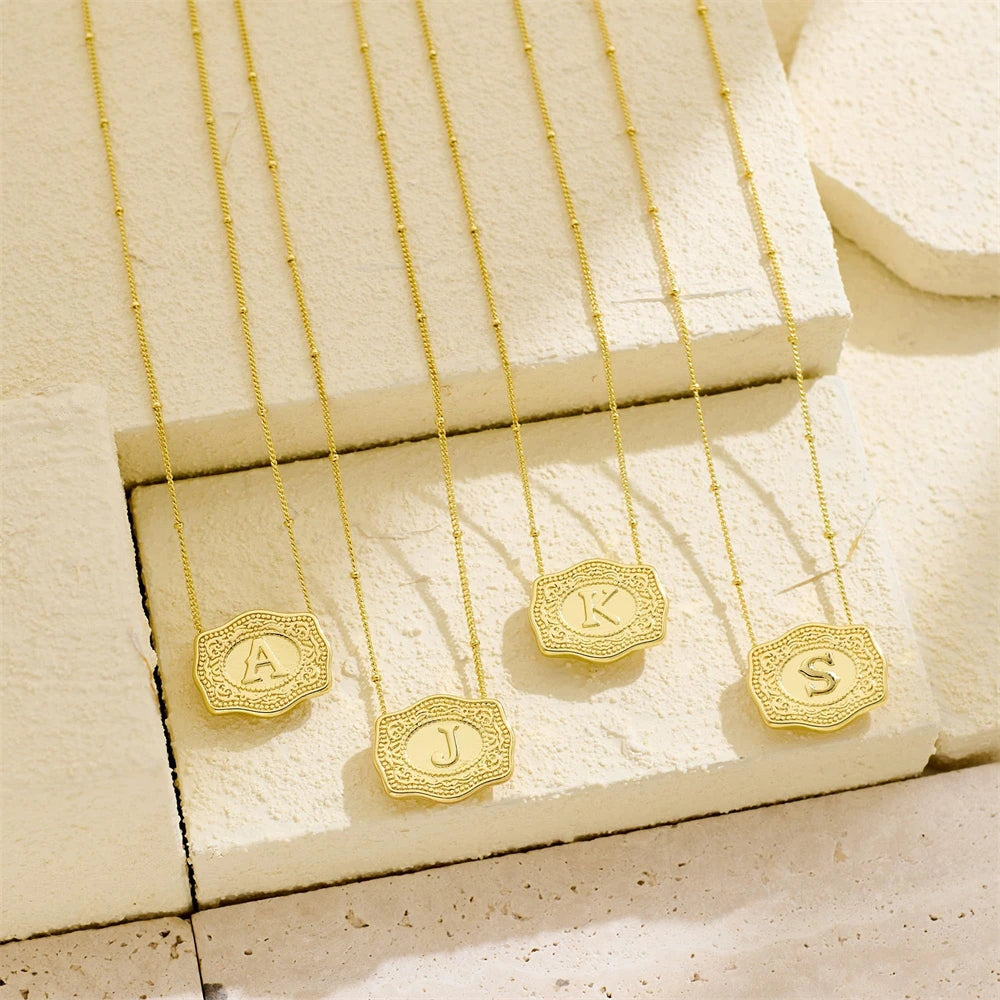 Signature Buckle Initial Necklace