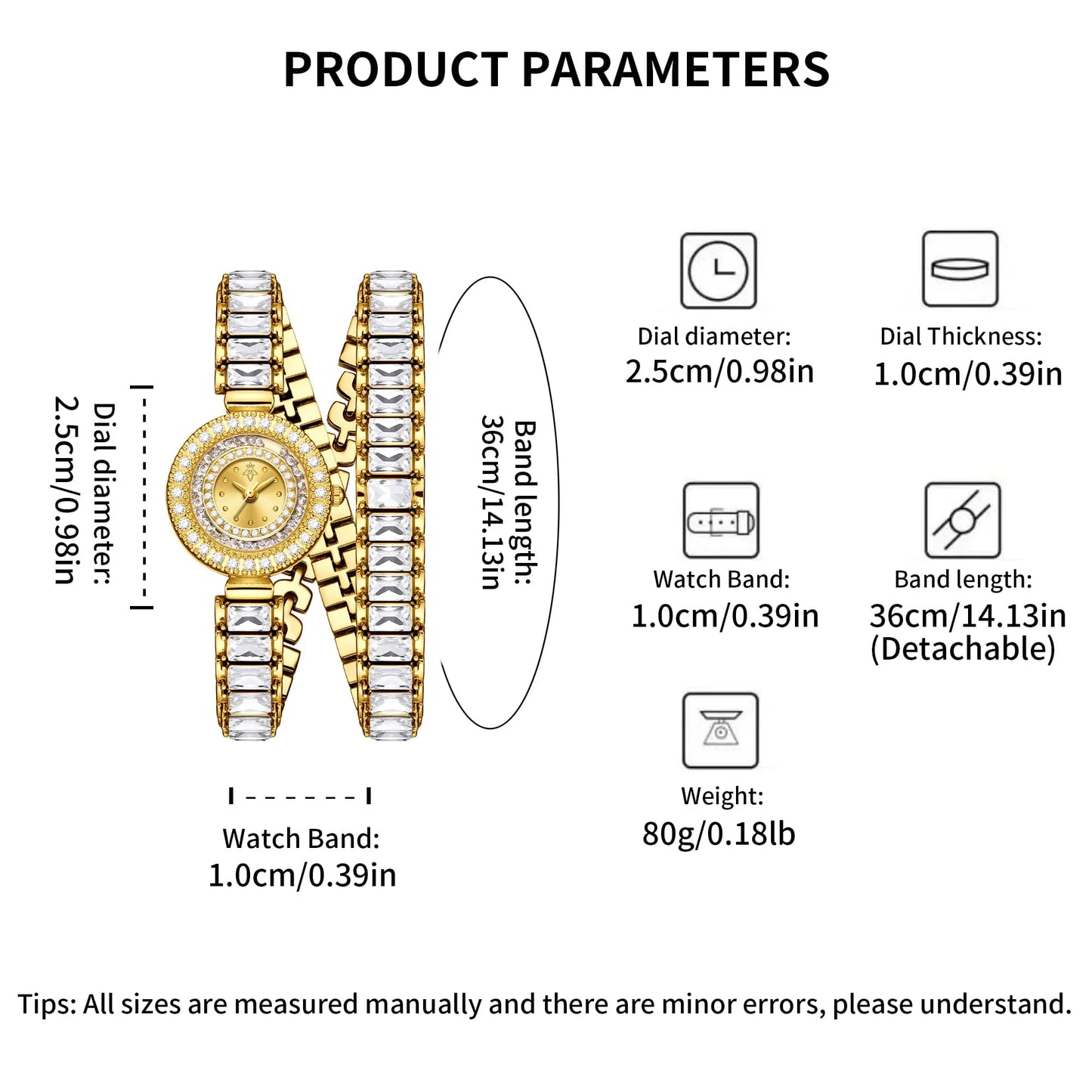 Valencia Baguette Wrap Watch