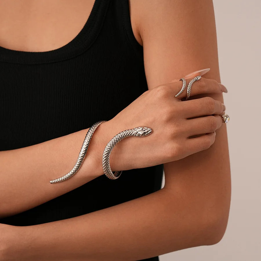 Serena Serpent Bracelet & Ring Set