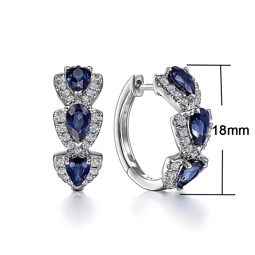 Teardrop Halo Hoops - Dolbrook Jewelers