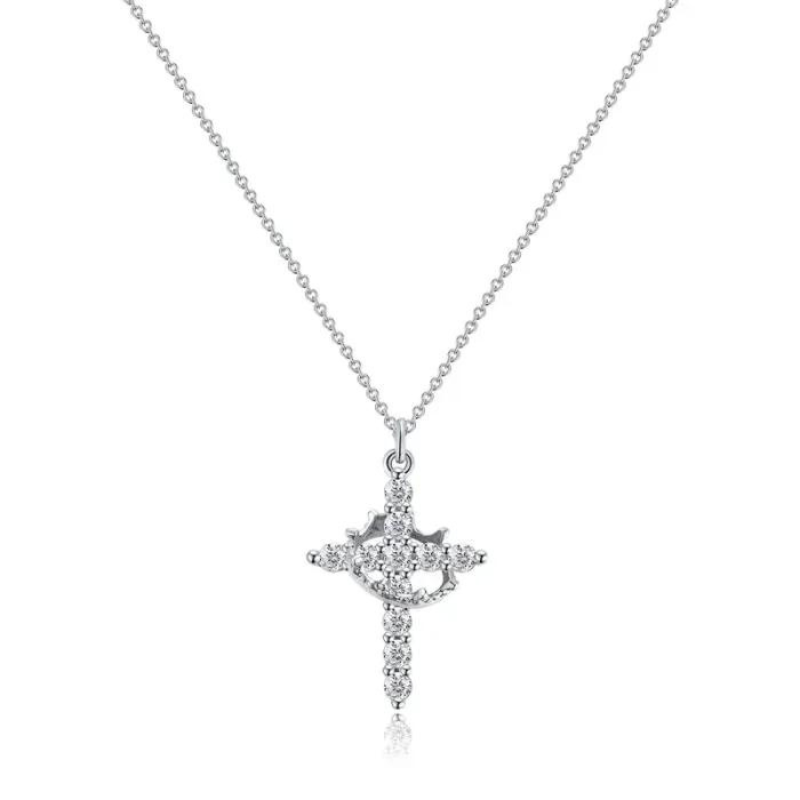 "Crown of Faith" Cross Pendant Necklace