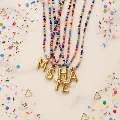 Sophia Rainbow Initial Necklace