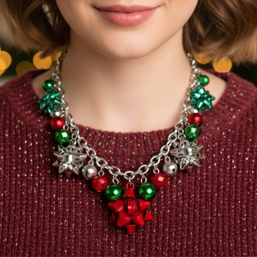 Wrapped Up in Christmas Necklace