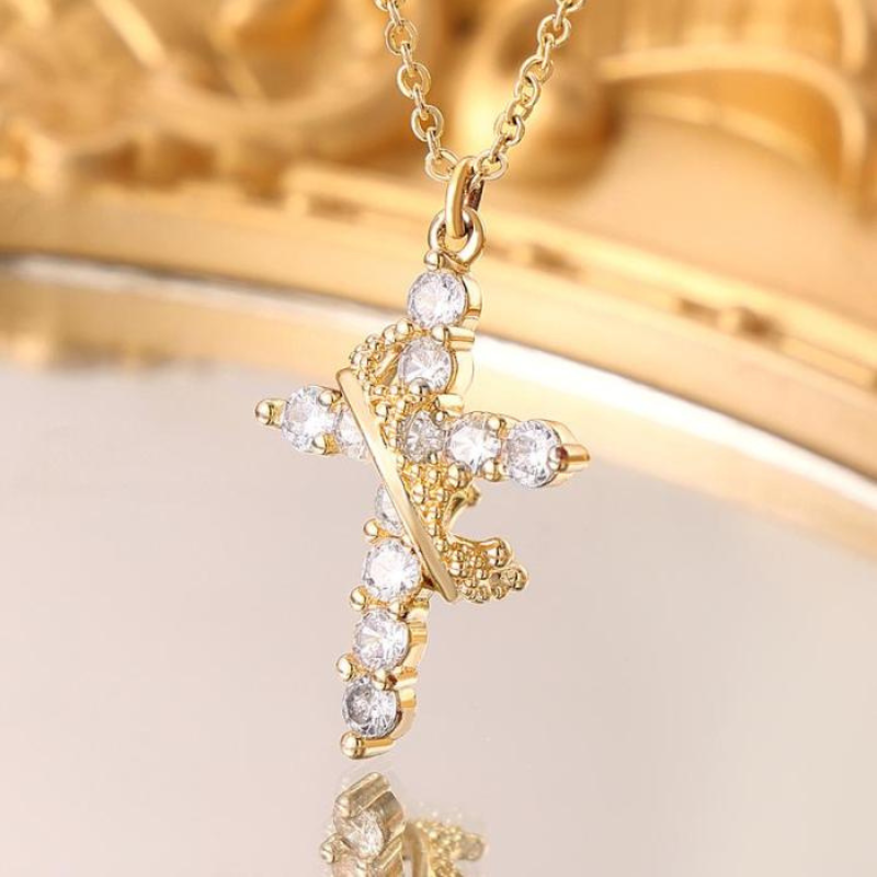 "Crown of Faith" Cross Pendant Necklace