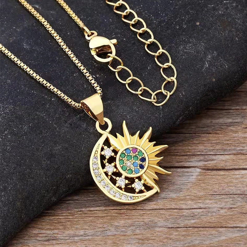 Luna Sol Rainbow Crystal Necklace