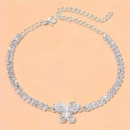 Radiant Wings Butterfly Anklet