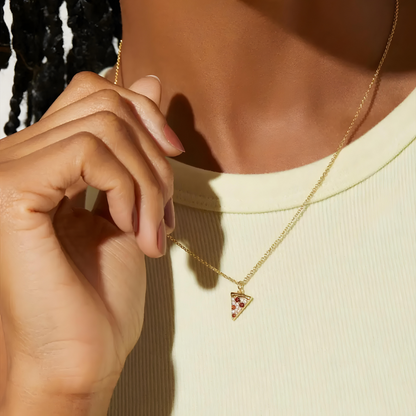 Deliciously Yours Pizza Slice Necklace