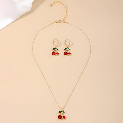 Sweet Cherry Blossom Collection | Necklace & Earring Set