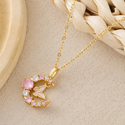 Captured Dreams Butterfly Pendant Necklace