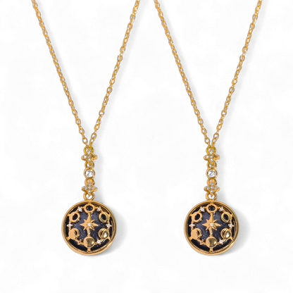 Midnight Sky Celestial Pendant Necklace
