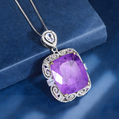 Royal Purple Pendant Necklace