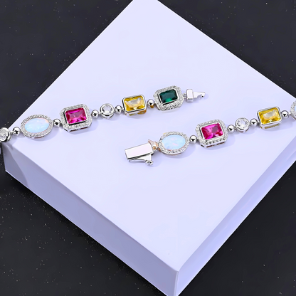 Aurora Rainbow Stone Tennis Bracelet