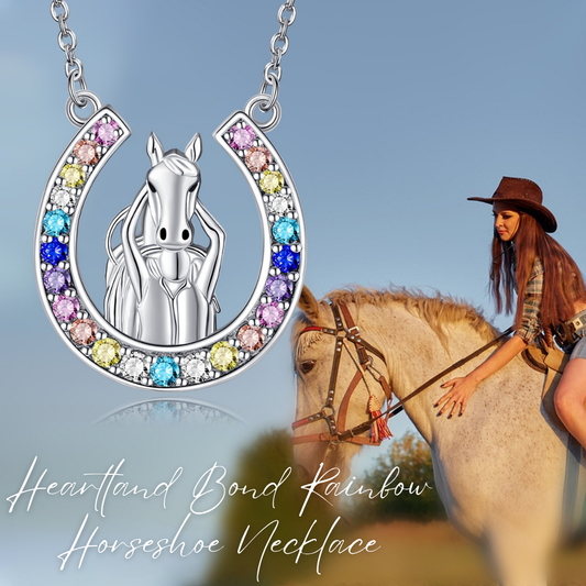 Heartland Bond Rainbow Horseshoe Necklace