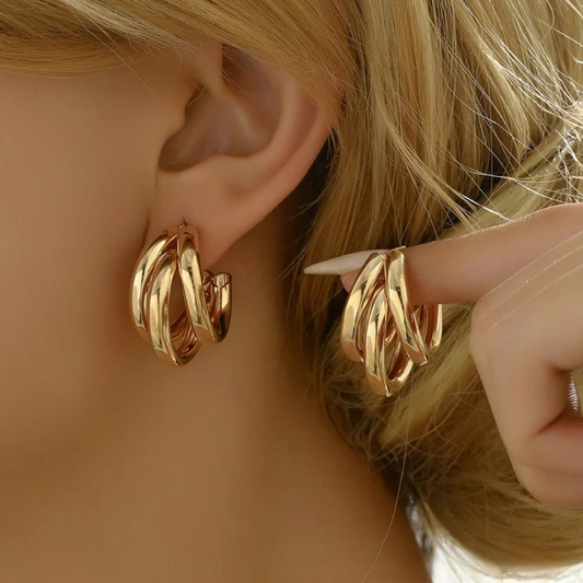 Delphine Twisted Hoop Earrings