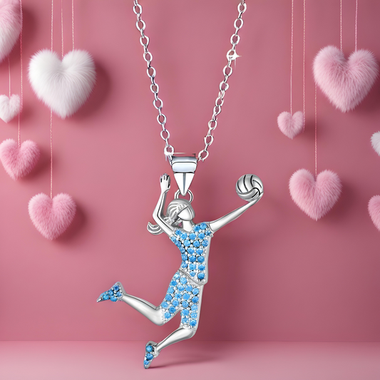 VictoryLeap Volleyball Pendant Necklace