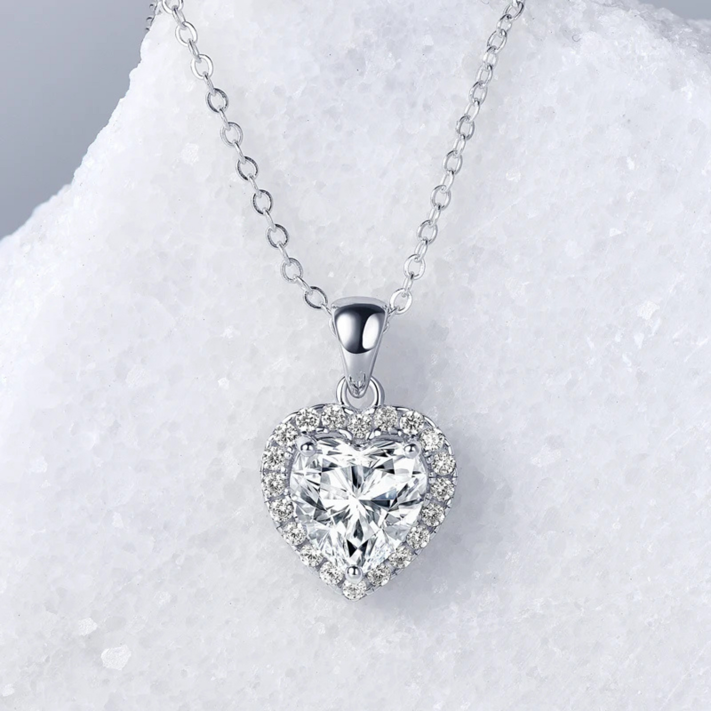Valentina Heart Moissanite Necklace