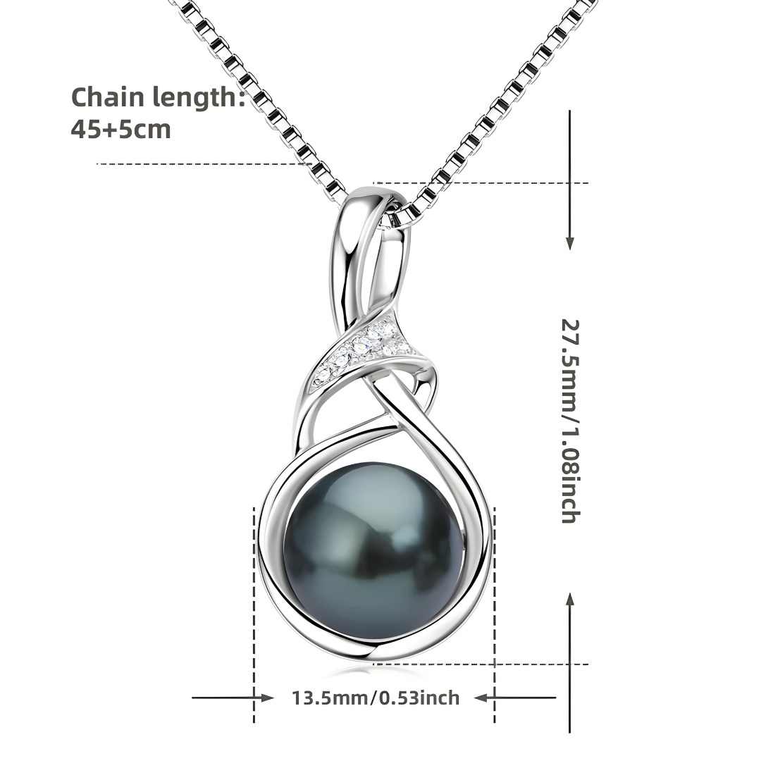 Genuine Tahitian Black Pearl Necklace