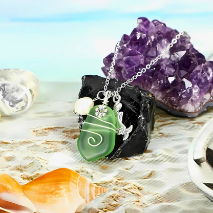 Ocean Dreams Sea Glass Necklace