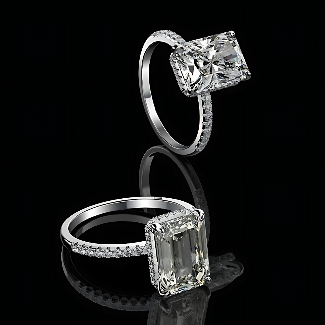 Forever Brilliant Pavé Solitaire Ring