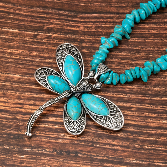 Handcrafted Dragonfly Pendant Necklace