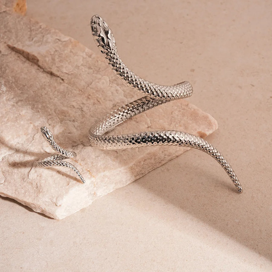 Serena Serpent Bracelet & Ring Set