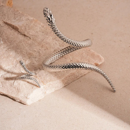 Serena Serpent Bracelet & Ring Set