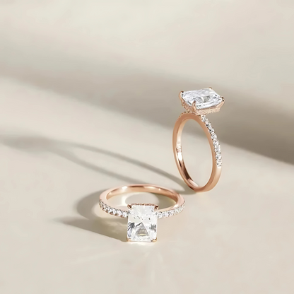 Forever Brilliant Pavé Solitaire Ring