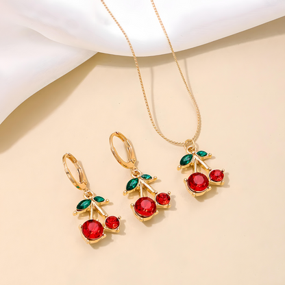 Sweet Cherry Blossom Collection | Necklace & Earring Set