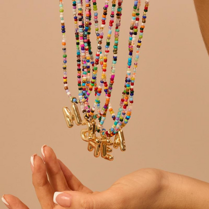 Sophia Rainbow Initial Necklace