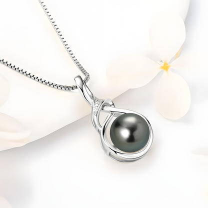 Genuine Tahitian Black Pearl Necklace