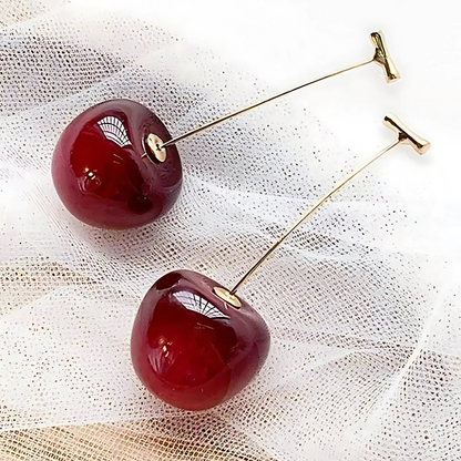 Sweet Cherry Drop Earrings
