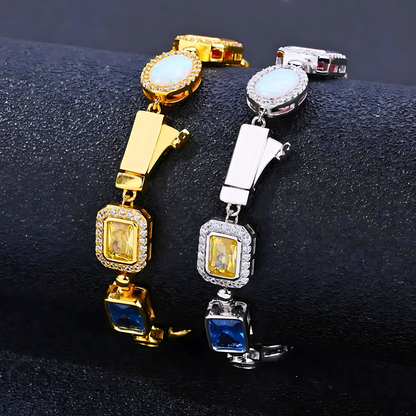 Aurora Rainbow Stone Tennis Bracelet