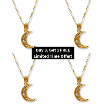 Celestial Dreams Crescent Moon Necklace