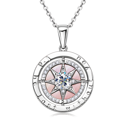 "I'd Be Lost Without You" Compass Necklace