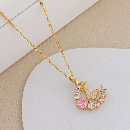 Captured Dreams Butterfly Pendant Necklace