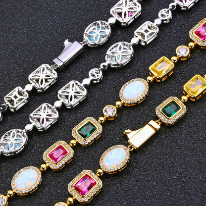 Aurora Rainbow Stone Tennis Bracelet